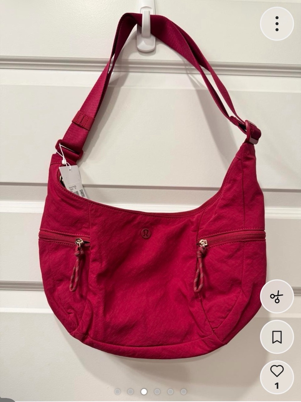 lululemon athletica Raspberry Pink Crossbody Shoulder Bag